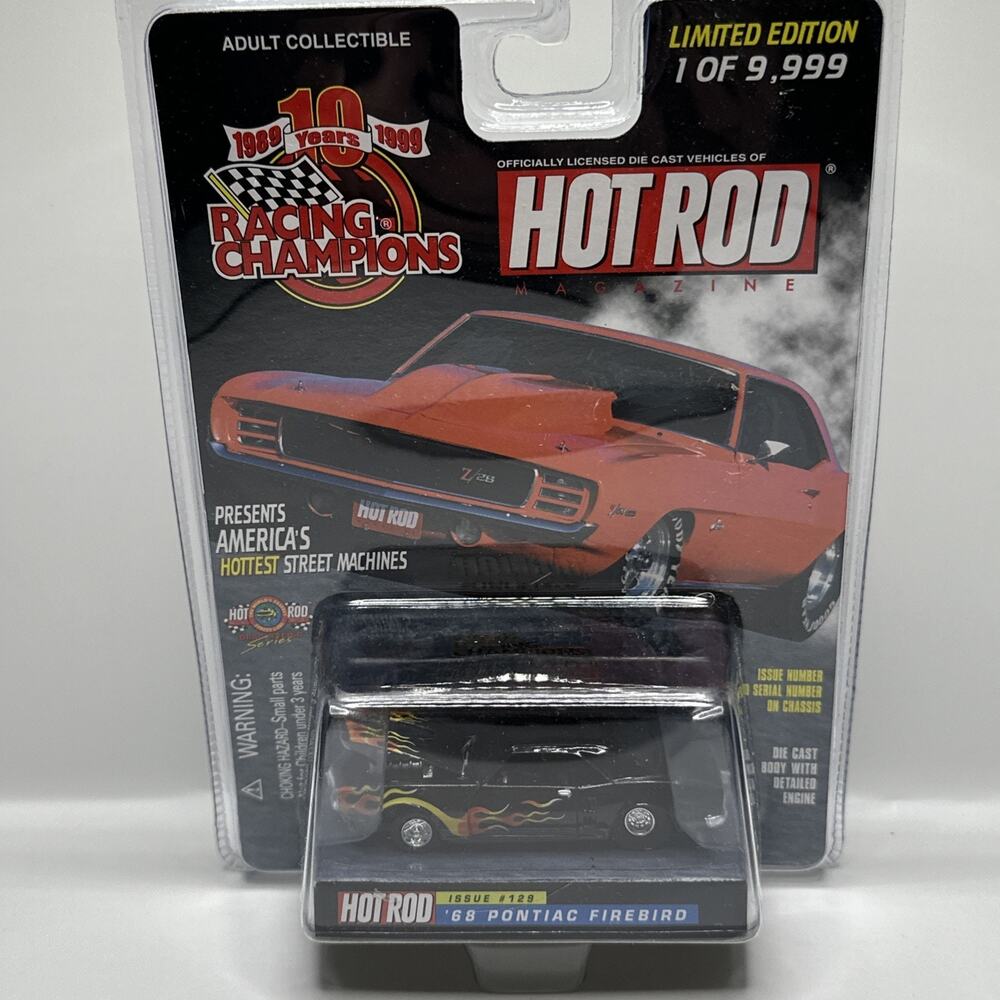 RACING CHAMPIONS HOT ROD MAGAZINE 1968 PONTIAC FIREBIRD “FAST SHIPPING”